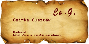 Csirke Gusztáv névjegykártya