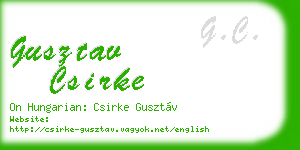 gusztav csirke business card
